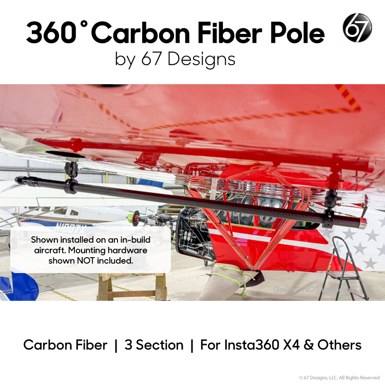 360˚ Carbon Fiber 3 Section Pole for Action Cameras