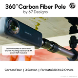 360˚ Carbon Fiber 3 Section Pole for Action Cameras