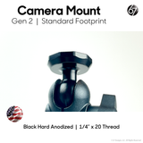 Camera Mount with 1/4”-20 Male Thread