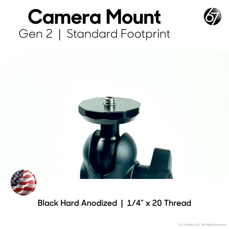 Camera Mount with 1/4”-20 Male Thread