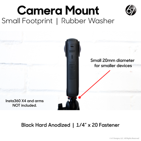 Camera Mount with 1/4”-20 Male Thread