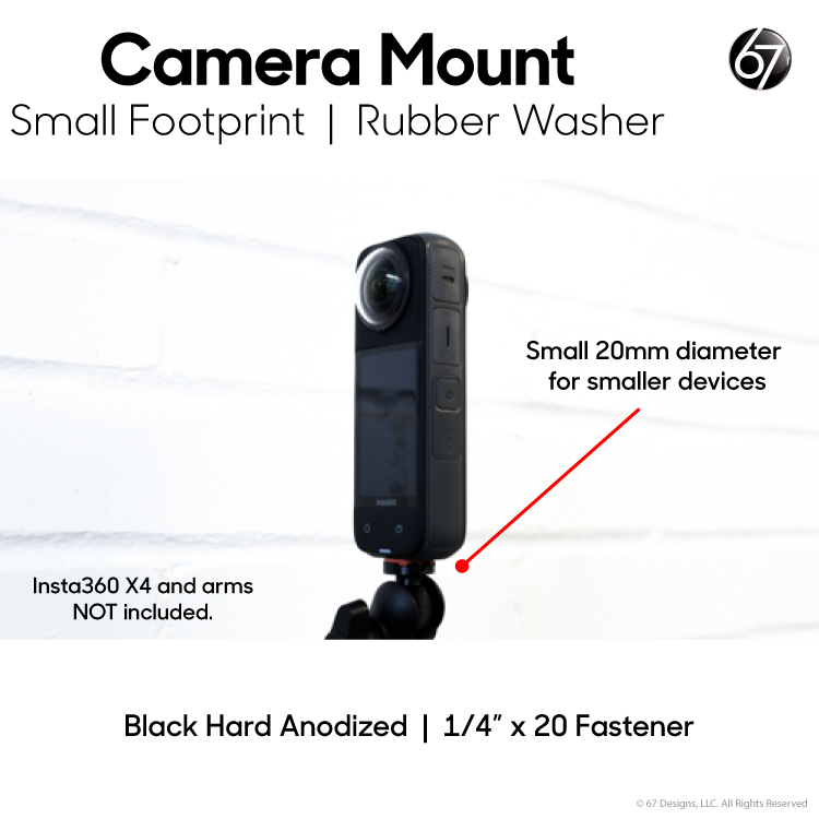 Camera Mount with 1/4”-20 Male Thread