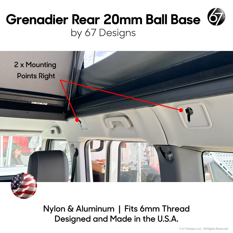 Grenadier Rear 20mm Ball Base