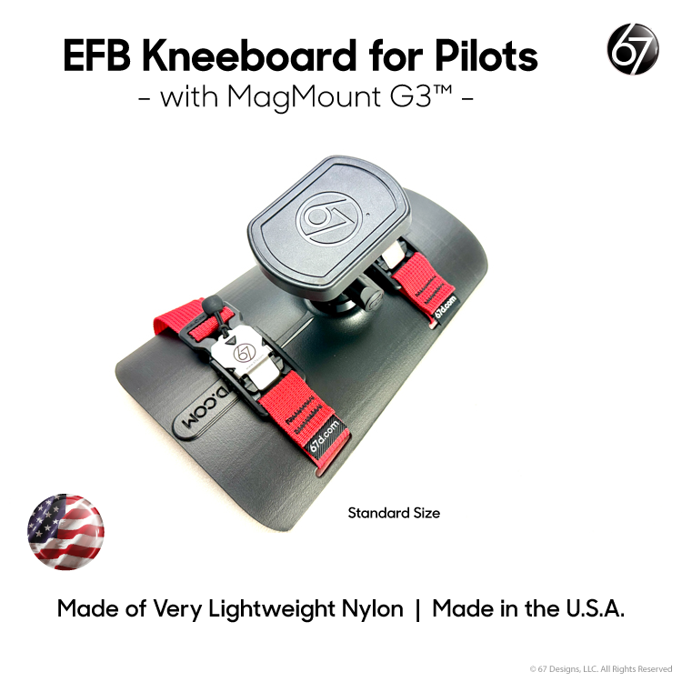 EFB Kneeboard for Pilots with Holder for Apple iPad Mini 6/7 - with CaptivePencil™